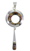 Multicolor Inlay And Genuine Sterling Silver Southwest Pendant YX67898